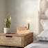 Farmhouse Table Lamp with Wooden Storage Base Plug in Light